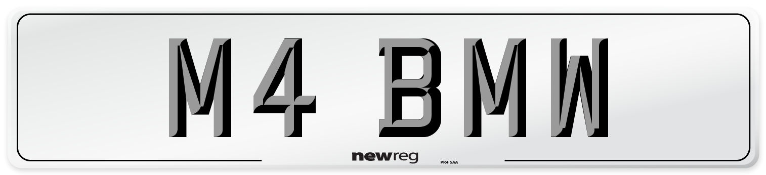M4 BMW Number Plate from New Reg